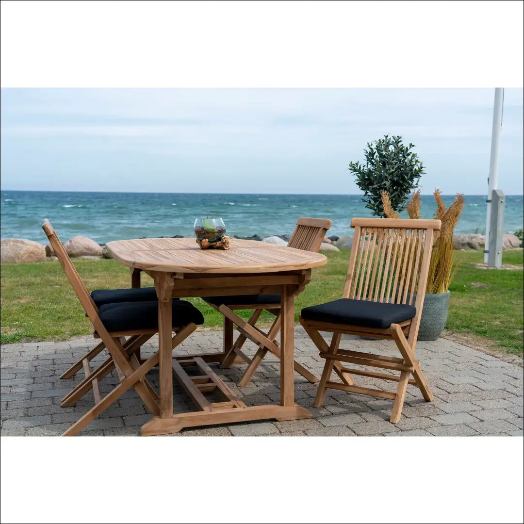 Ištraukiamas valgomojo stalas iš tikmedžio natūralus 90x180/240x75 cm RD1097 - €651 Save 15% __label:Pristatymas 5-14