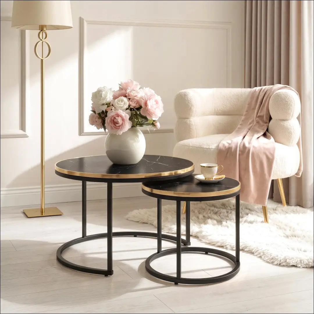 Juodo marmuro stalų komplektas TE2565 - €106.48 Save 15% __label:Pristatymas 5-14 d.d., Newelite Naujausi produktai