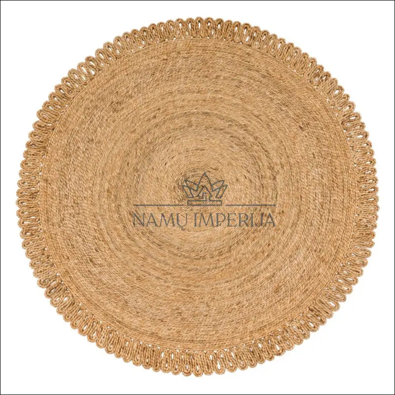 Kilimas NI5851 - €75 100-200, 50-100, color-Nature, kilimai, newdiva2 Kilimai Jute Rug Handmade Round Aztec Pattern