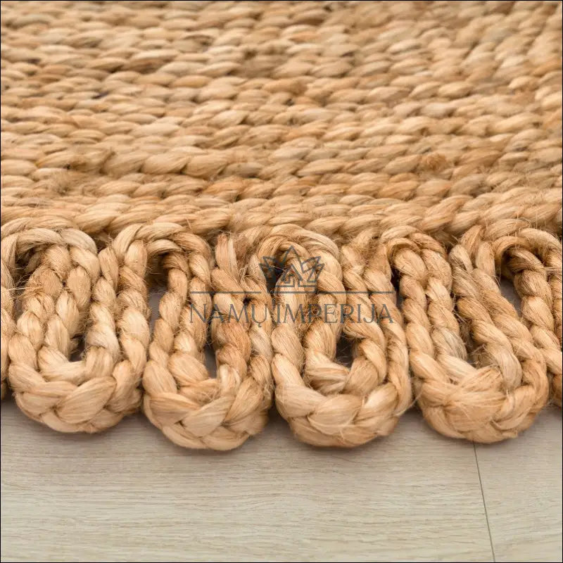 Kilimas NI5851 - €75 100-200, 50-100, color-Nature, kilimai, newdiva2 Kilimai Jute Rug Handmade Round Aztec Pattern