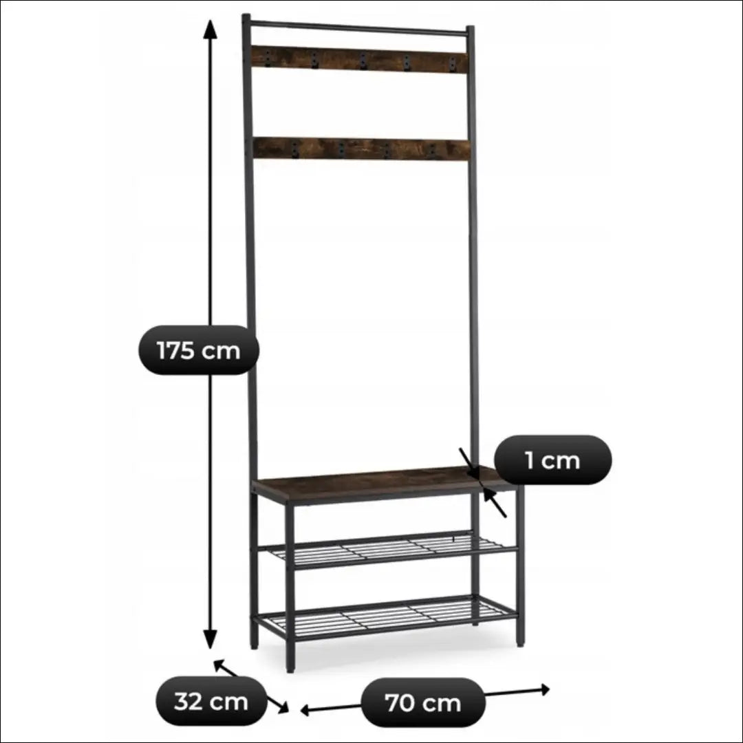 Kabykla juodos spalvos / ąžuolo 70 cm TE1097 - €44 Save 15% 25-50, __label:Pristatymas 5-14 d.d., elite, uzsakomi €25