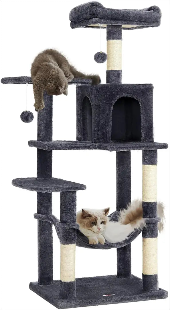 Kačių stovas-draskyklė KI1471 - €89 Save 50% 50-100, __label:Pristatymas 1-2 d.d., color-pilka, color-smelio, gyvunai