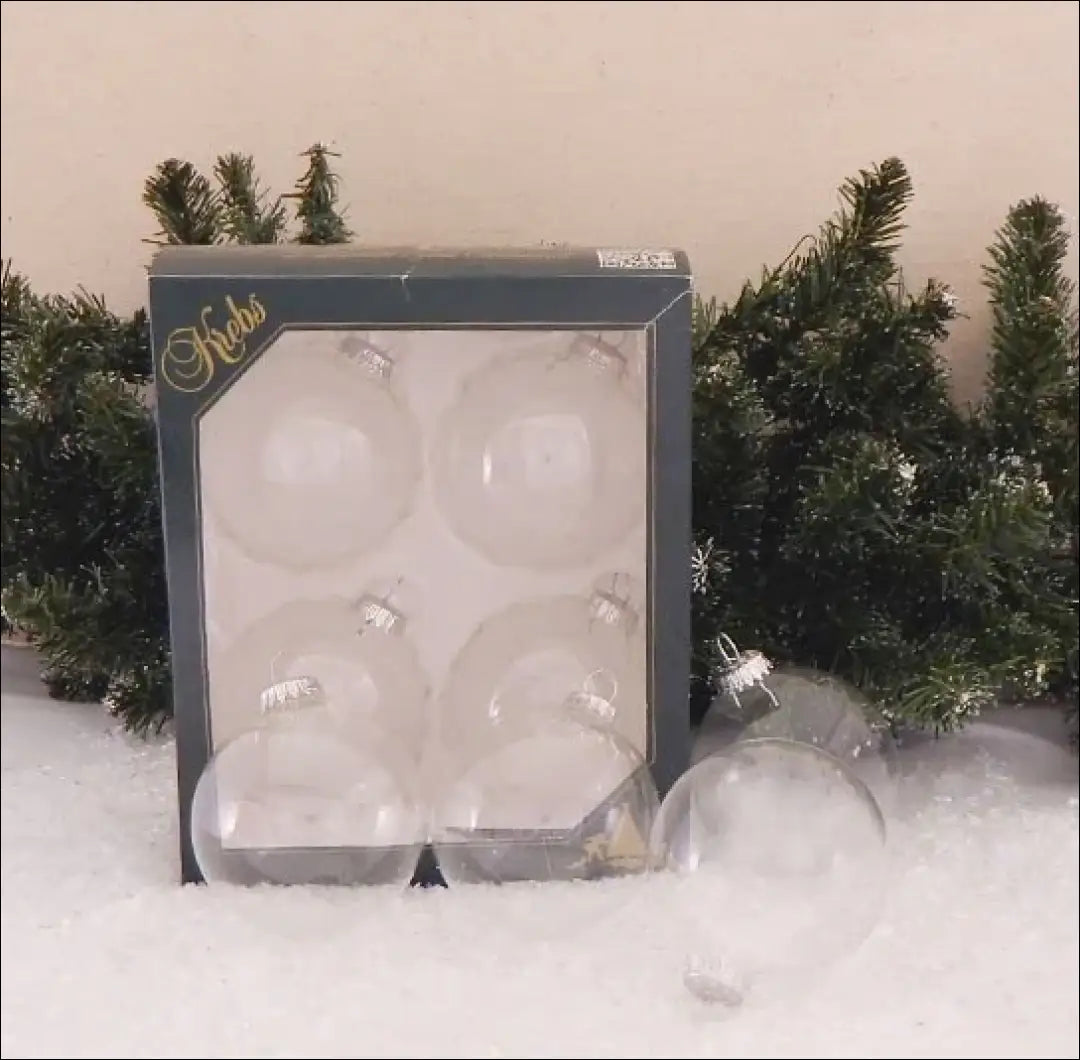 Kalėdiniai stikliniai papuošimai - 4vnt DA305 - €9 Save 70% __label:Pristatymas 1-2 d.d., kaledos, under-25 Iki €25