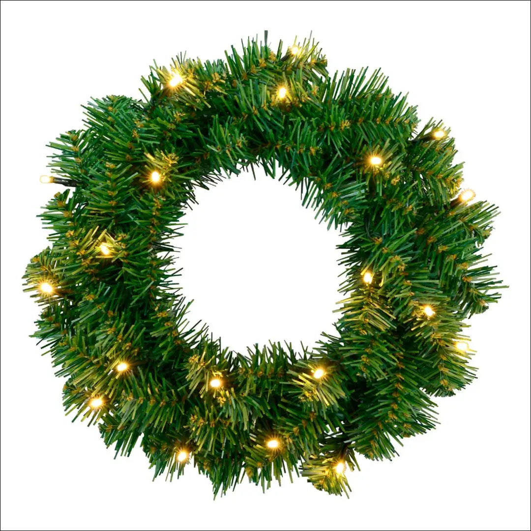 Kalėdinis LED vainikas su lemputėmis DI10342 - €16 Save 50% __label:Pristatymas 1-2 d.d., color-zalia, kaledos,