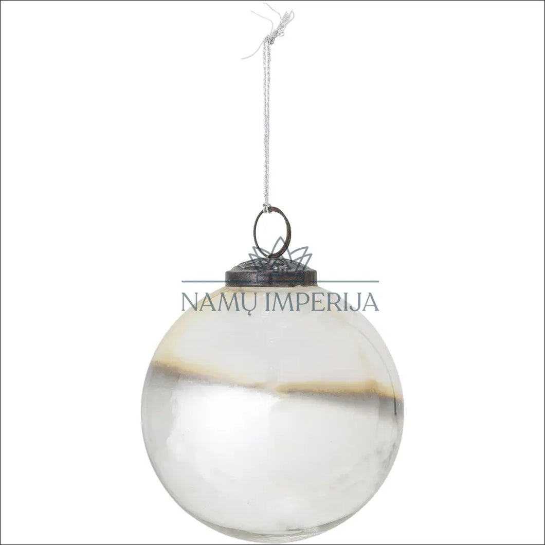 Kalėdinių burbulų komplektas (2vnt) DI4793 - €5 Save 60% color-balta, color-smelio, kaledos, material-stiklas,