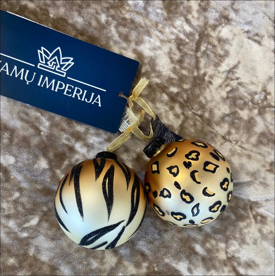 Kalėdinių burbulų komplektas (2vnt) DI4894 - €12 Save 50% __label:Pristatymas 1-2 d.d., color-auksine, color-juoda,