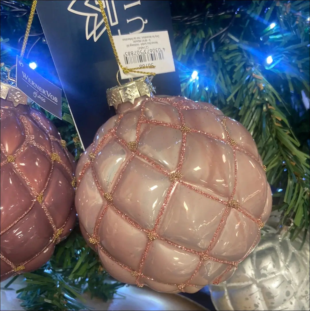 Kalėdinių burbulų komplektas (2vnt) DI4896 - €7 Save 50% __label:Pristatymas 1-2 d.d., color-rozine, color-violetine,