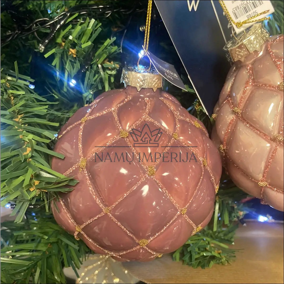 Kalėdinių burbulų komplektas (2vnt) DI4896 - €5 Save 60% color-rozine, color-violetine, kaledos, material-stiklas,