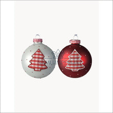 Įkelti vaizdą į galerijos rodinį, Kalėdinių burbulų komplektas (2vnt) DI4908 - €4 Save 60% color-balta, color-raudona, kaledos, material-stiklas,
