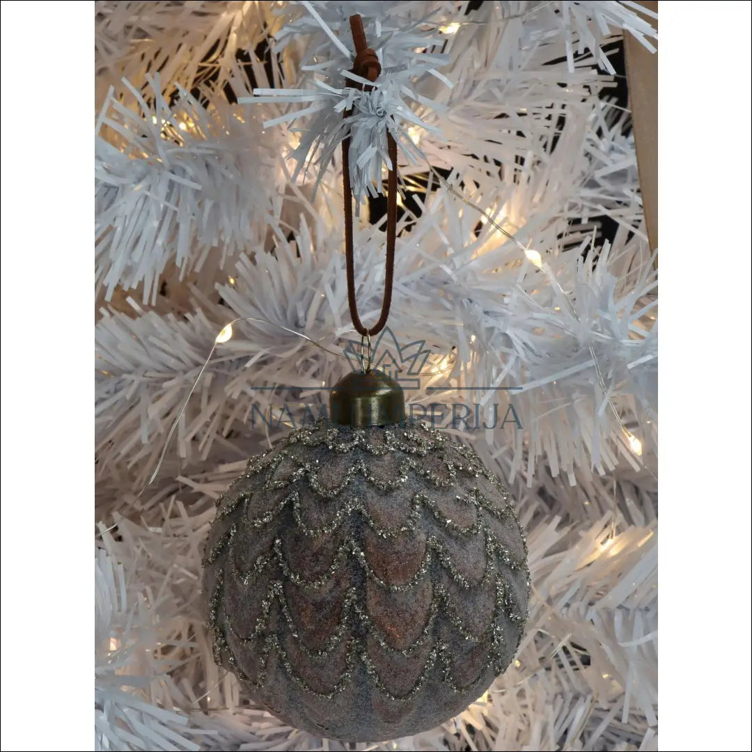 Kalėdinių burbulų komplektas (2vnt) DI4936 - €6 Save 60% color-auksine, color-pilka, kaledos, material-stiklas,