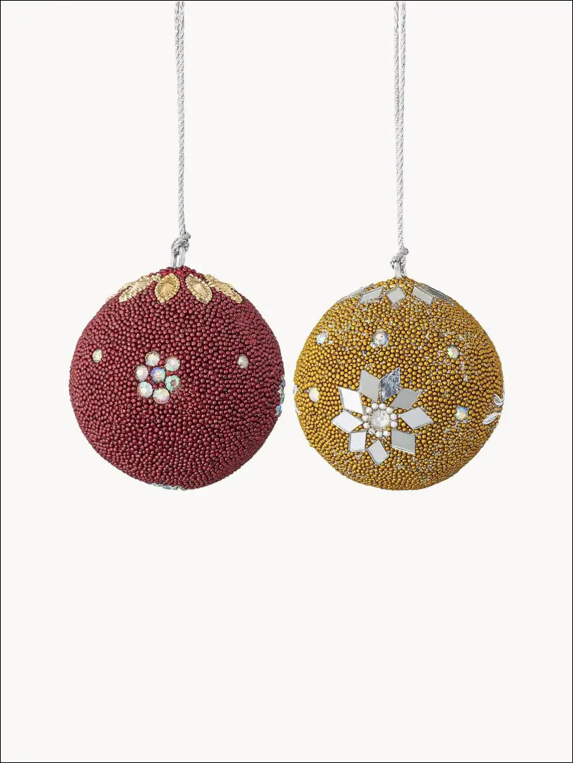 Kalėdinių burbulų komplektas (2vnt) DI4965 - €7 Save 50% __label:Pristatymas 1-2 d.d., color-auksine, color-geltona,