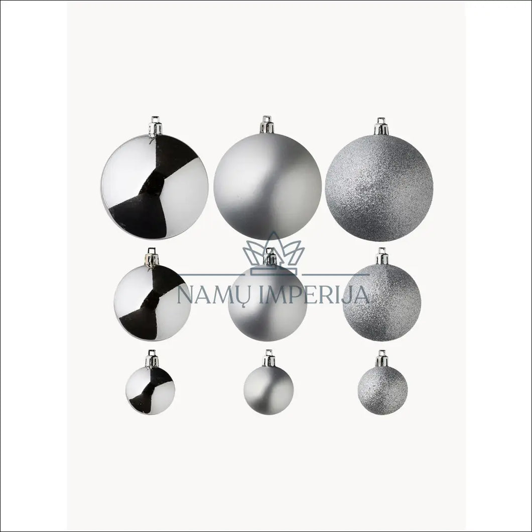 Kalėdinių burbulų komplektas (46vnt) DI4795 - €10 Save 60% color-sidabrine, kaledos, material-plastikas, under-25