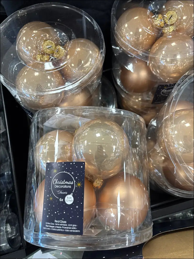 Kalėdinių burbulų komplektas (6vnt) DI4744 - €5 Save 50% __label:Pristatymas 1-2 d.d., color-smelio, kaledos,