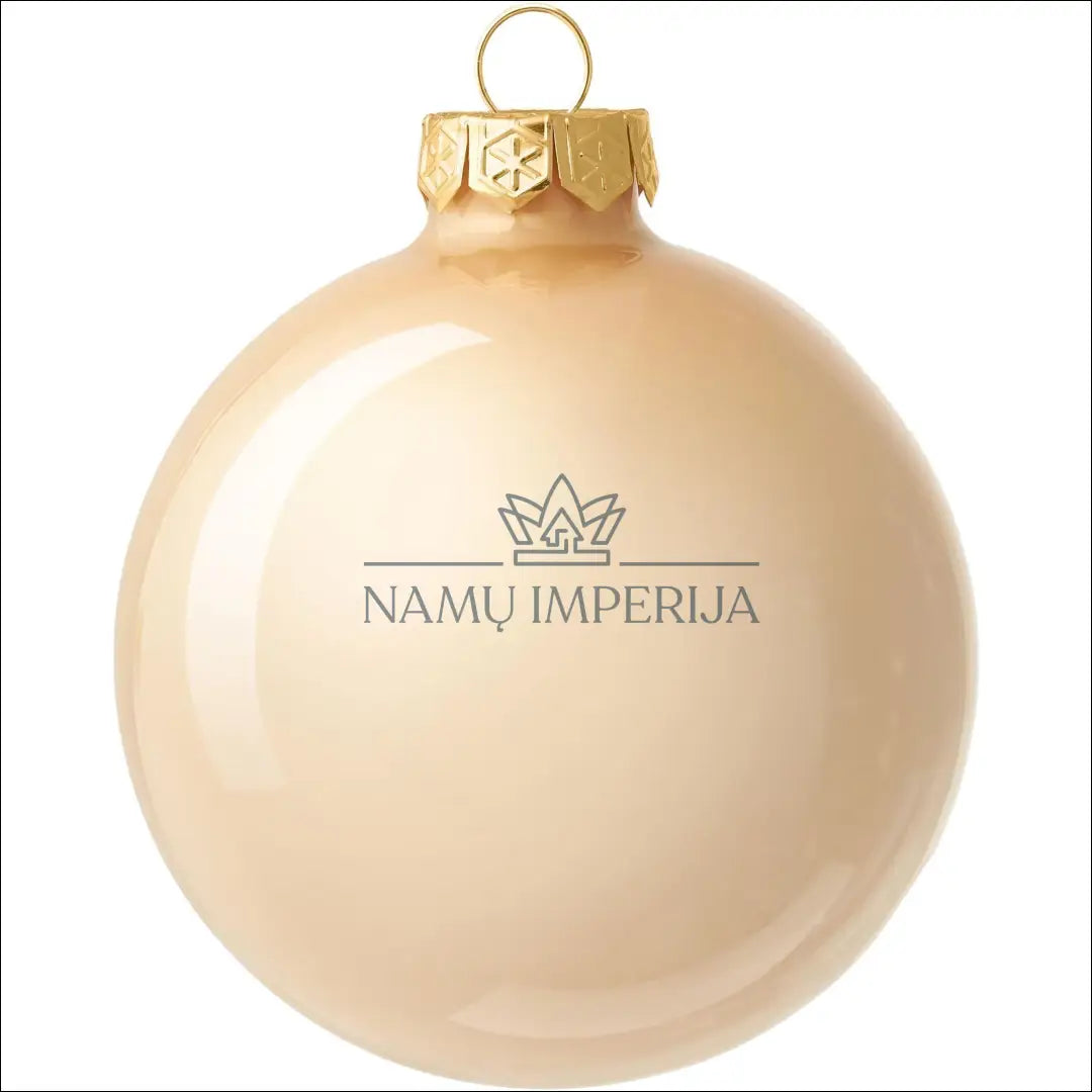 Kalėdinių burbulų komplektas (6vnt) DI4930 - €4 Save 65% color-auksine, color-kremas, kaledos, material-stiklas,