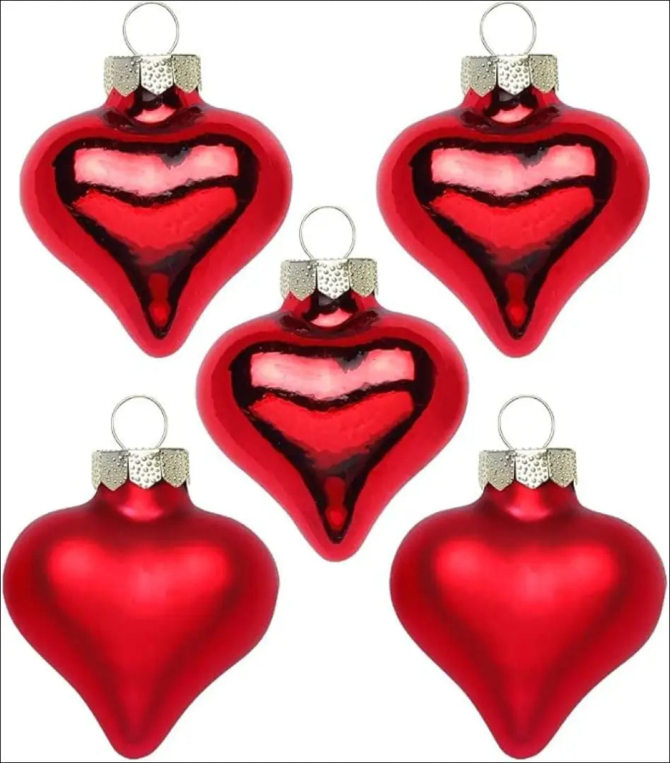 Kalėdinių eglutės papuošalai - 5 vnt širdelės DA321 - €5 Save 50% __label:Pristatymas 1-2 d.d., kaledos, under-25 Iki
