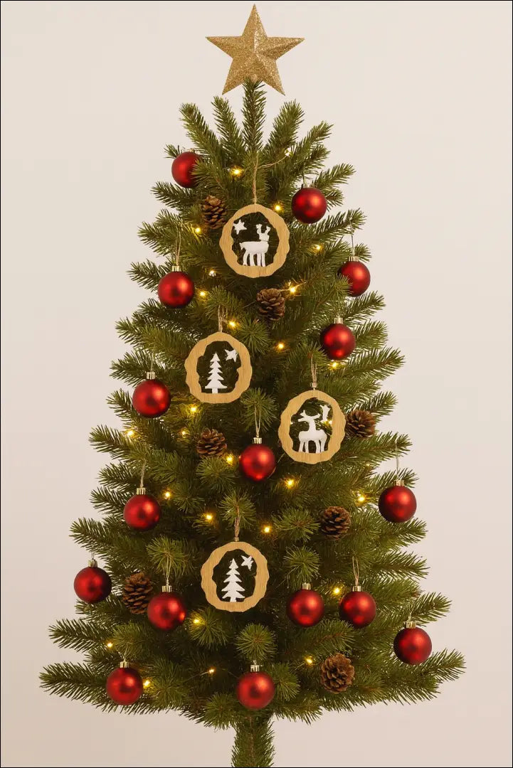 Kalėdinių žaisliukų komplektas (3vnt) DI4860 - €9.50 Save 60% __label:Pristatymas 1-2 d.d., color-balta, color-ruda,