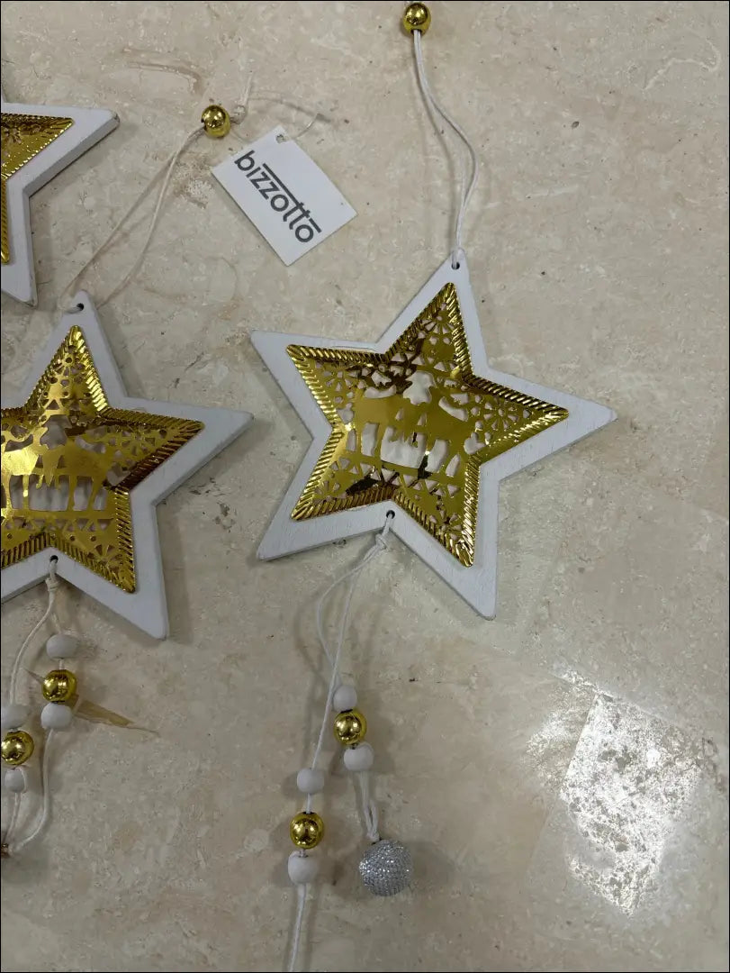 Kalėdinių žaisliukų komplektas (4vnt) DI7548 - €7 Save 50% __label:Pristatymas 1-2 d.d., color-auksine, color-balta,