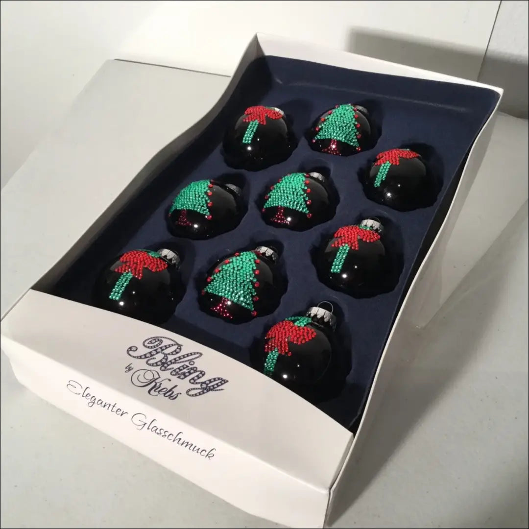 Kalėdinių žaisliukų komplektas (9vnt) DI10449 - €15 Save 50% __label:Pristatymas 1-2 d.d., color-juoda, color-raudona,