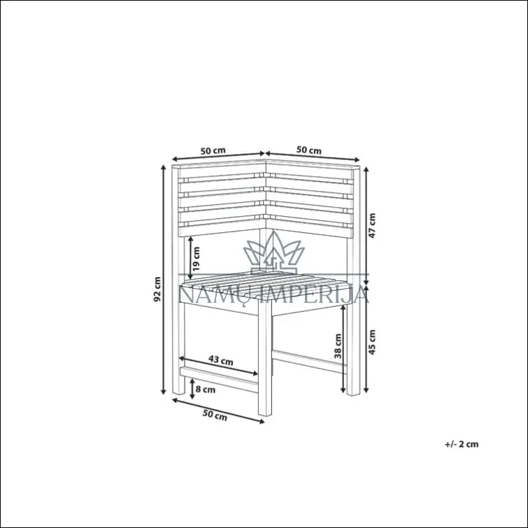 Kampinė medinė kėdė LI556 - €55 Save 50% 50-100, __label:Pristatymas 1-2 d.d., color-ruda, kedes-valgomojo, lauko