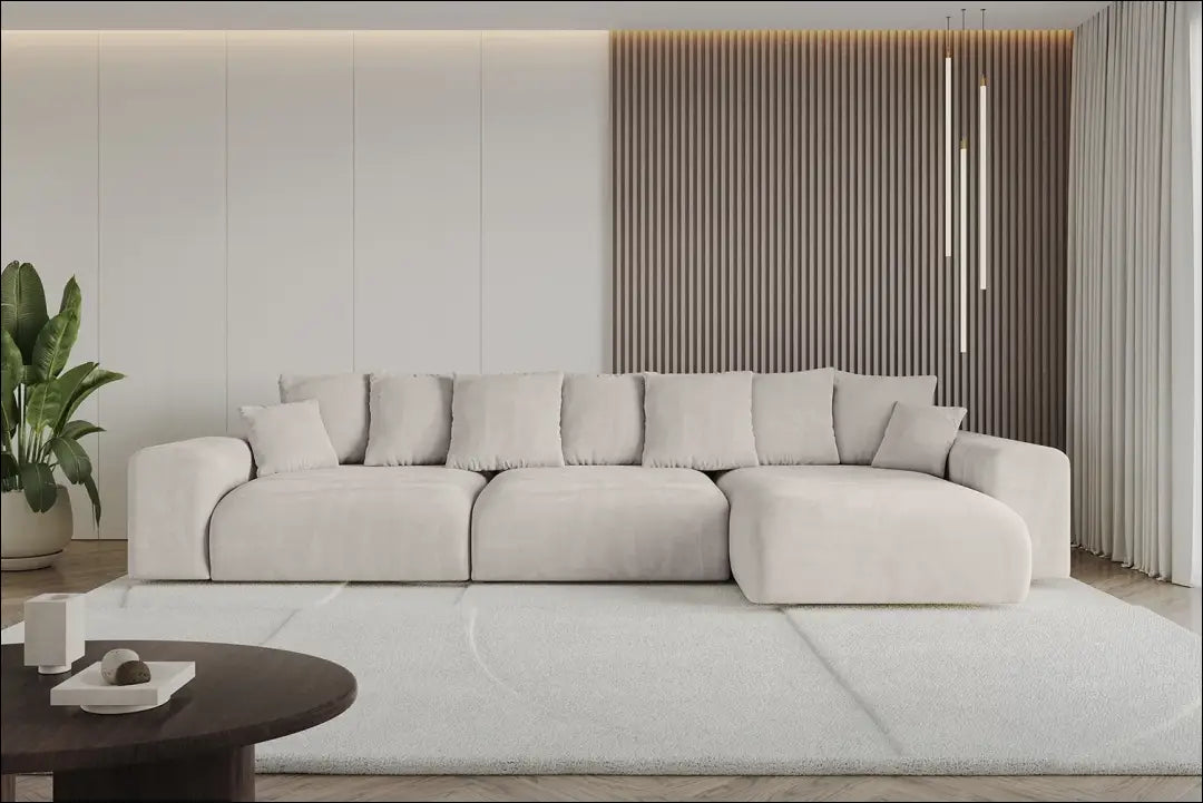 Kampinė sofa-lova MI966 - €786 Save 40% __label:Pristatymas 1-2 d.d., color-smelio, kampai, material-aksomas,