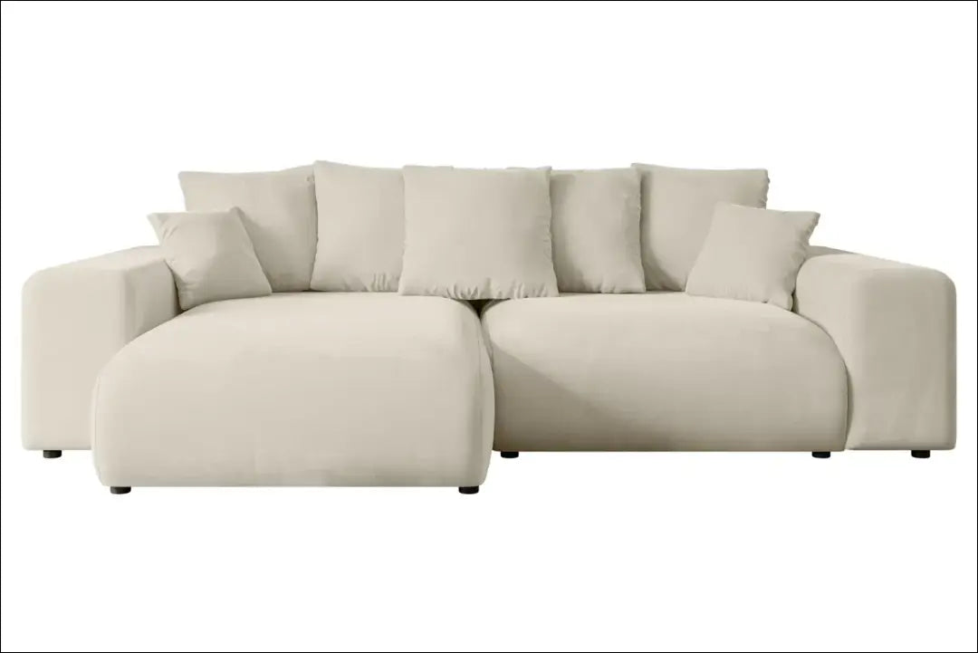 Kampinė sofa-lova MI970 - €786 Save 40% __label:Pristatymas 1-2 d.d., color-kremas, kampai, material-aksomas,
