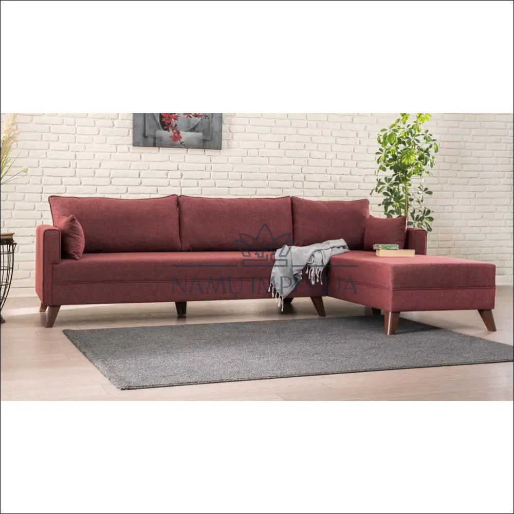 Kampinė sofa MI496 - €1,080 Save 55% color-raudona, kampai, material-gobelenas, minksti, over-200 Gobelenas | Namų