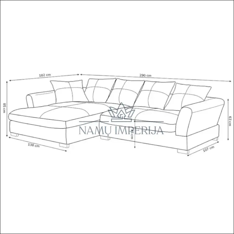 Kampinė sofa MI584 - €640 Save 50% __label:Pristatymas 1-2 d.d., color-ruda, kampai, material-eko-oda, minksti Ruda