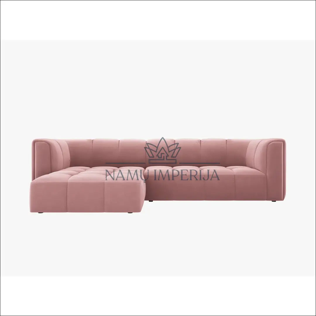 Kampinė sofa MI659 - €700 Save 50% __label:Pristatymas 1-2 d.d., color-rozine, kampai, material-aksomas, minksti Virš