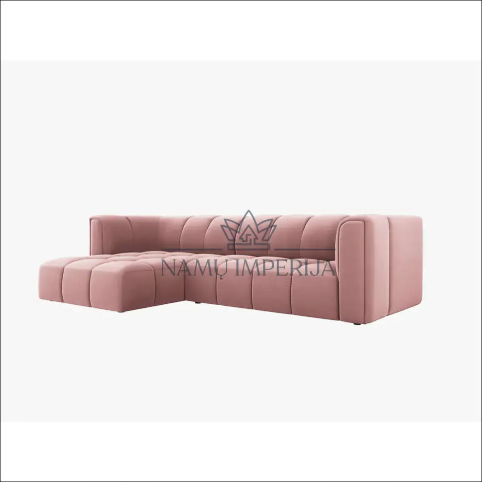 Kampinė sofa MI659 - €700 Save 50% __label:Pristatymas 1-2 d.d., color-rozine, kampai, material-aksomas, minksti Virš