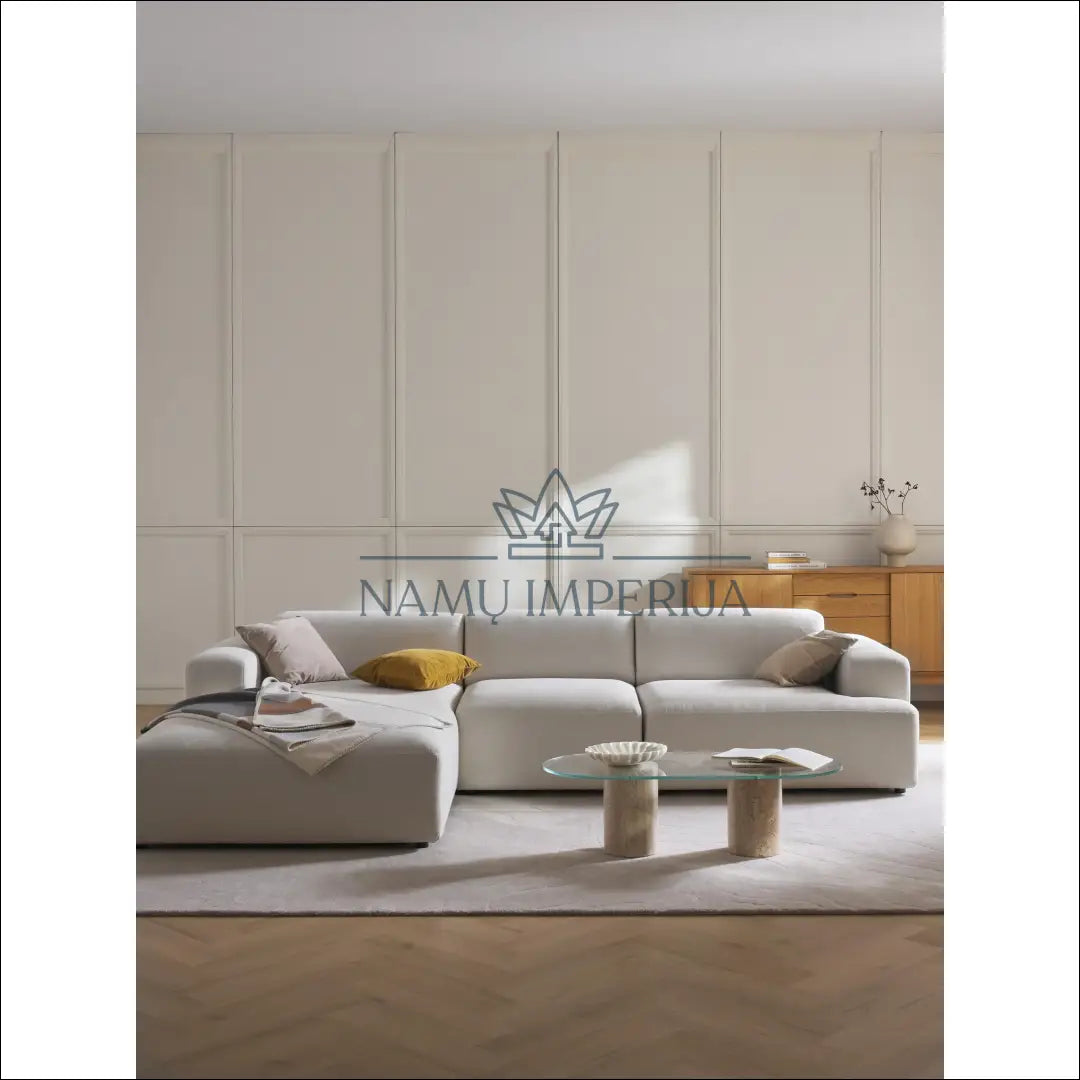 Kampinė sofa MI765 - €1,300 Save 50% __label:Pristatymas 1-2 d.d., color-kremas, kampai, material-gobelenas, minksti