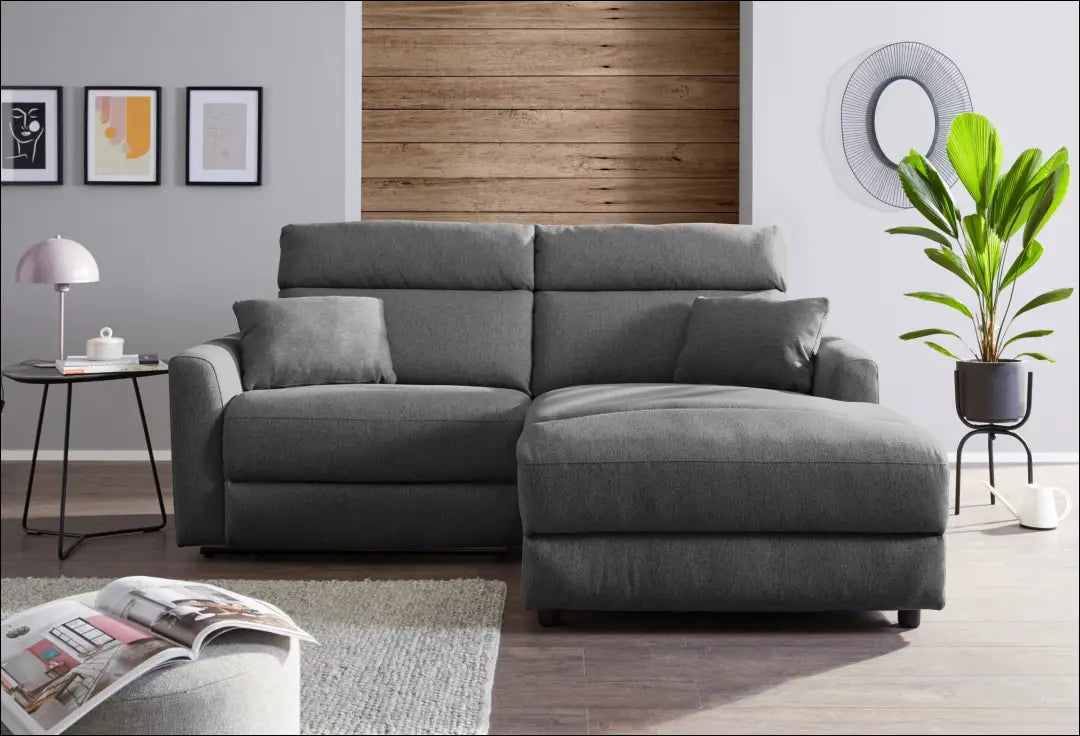 Elektra valdoma kampinė sofa MI912 - €650 Save 50% __label:Pristatymas 1-2 d.d., color-pilka, kampai,