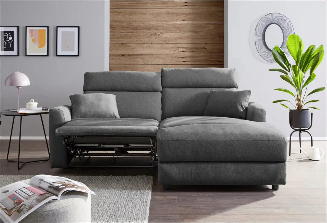 Elektra valdoma kampinė sofa MI912 - €650 Save 50% __label:Pristatymas 1-2 d.d., color-pilka, kampai,