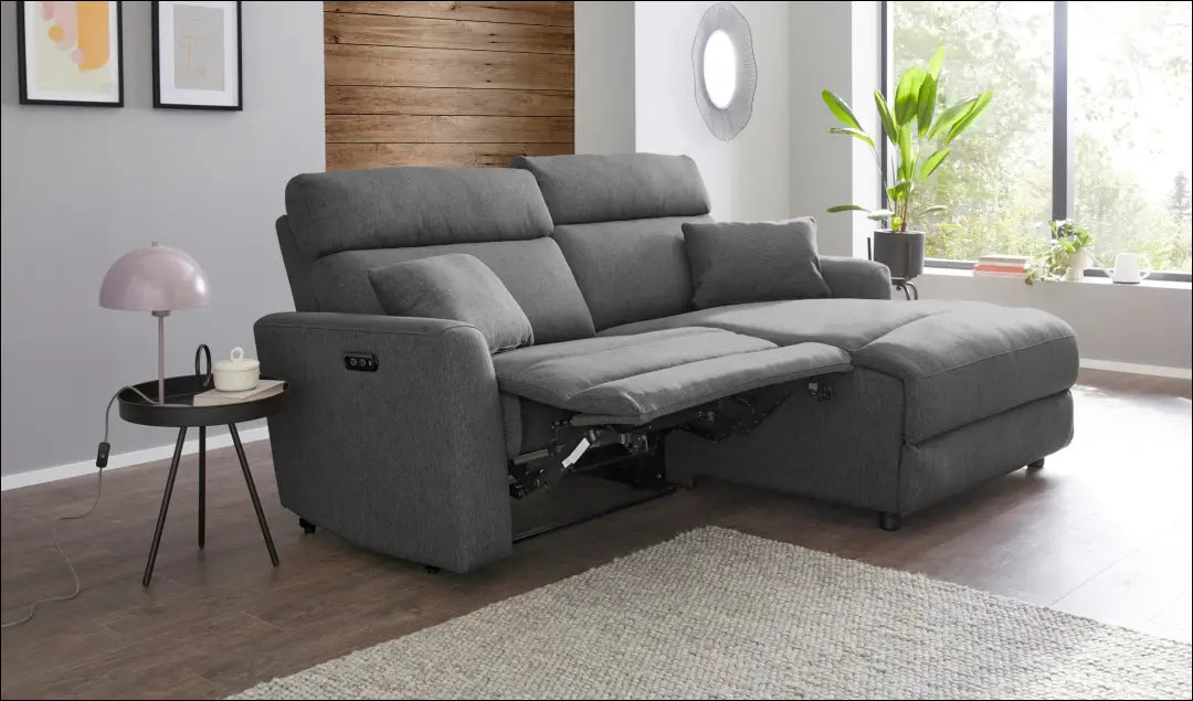 Kampinė sofa MI912 - €650 Save 50% __label:Pristatymas 1-2 d.d., color-pilka, kampai, material-gobelenas, minksti Virš
