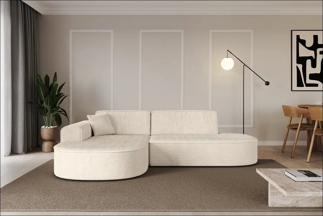 Kampinė sofa MI967 - €528 Save 40% __label:Pristatymas 1-2 d.d., color-kremas, kampai, material-poliesteris, minksti