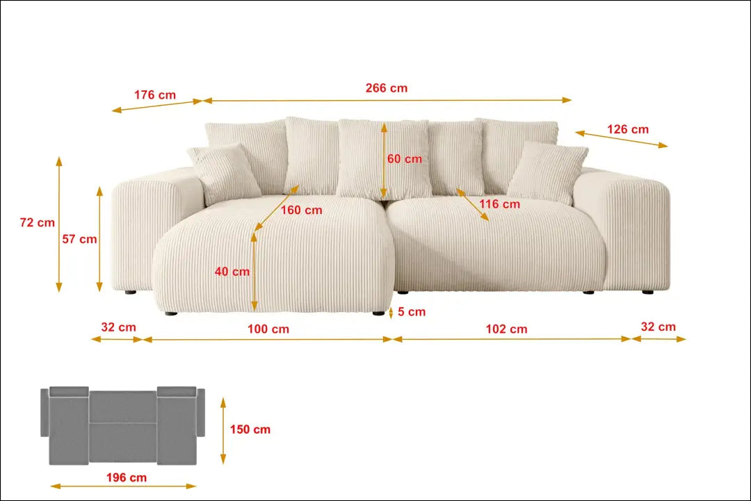 Kampinė sofa su miegama dalimi MI969 - €490 Save 50% __label:Pristatymas 1-2 d.d., color-smelio, kampai,