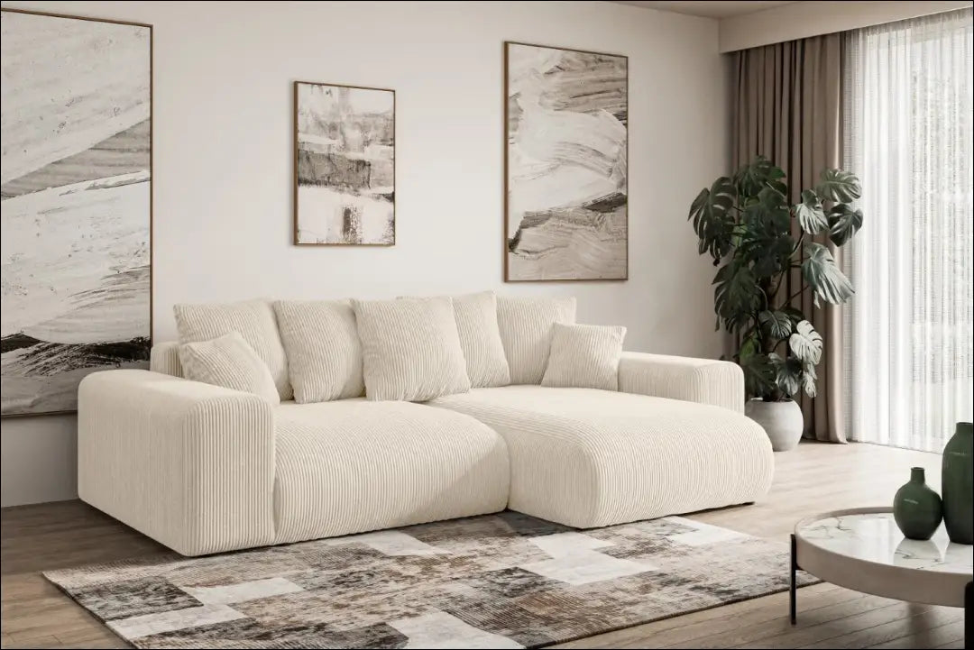 Kampinė sofa su miegama dalimi MI969 - €490 Save 50% __label:Pristatymas 1-2 d.d., color-smelio, kampai,