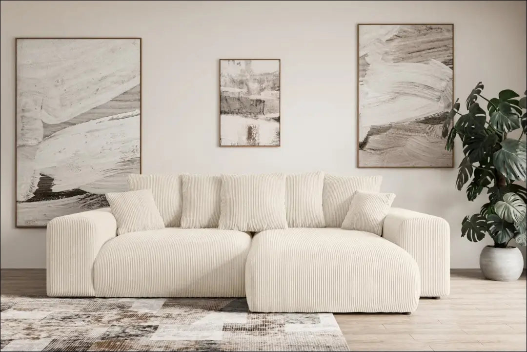 Kampinė sofa su miegama dalimi MI969 - €490 Save 50% __label:Pristatymas 1-2 d.d., color-smelio, kampai,