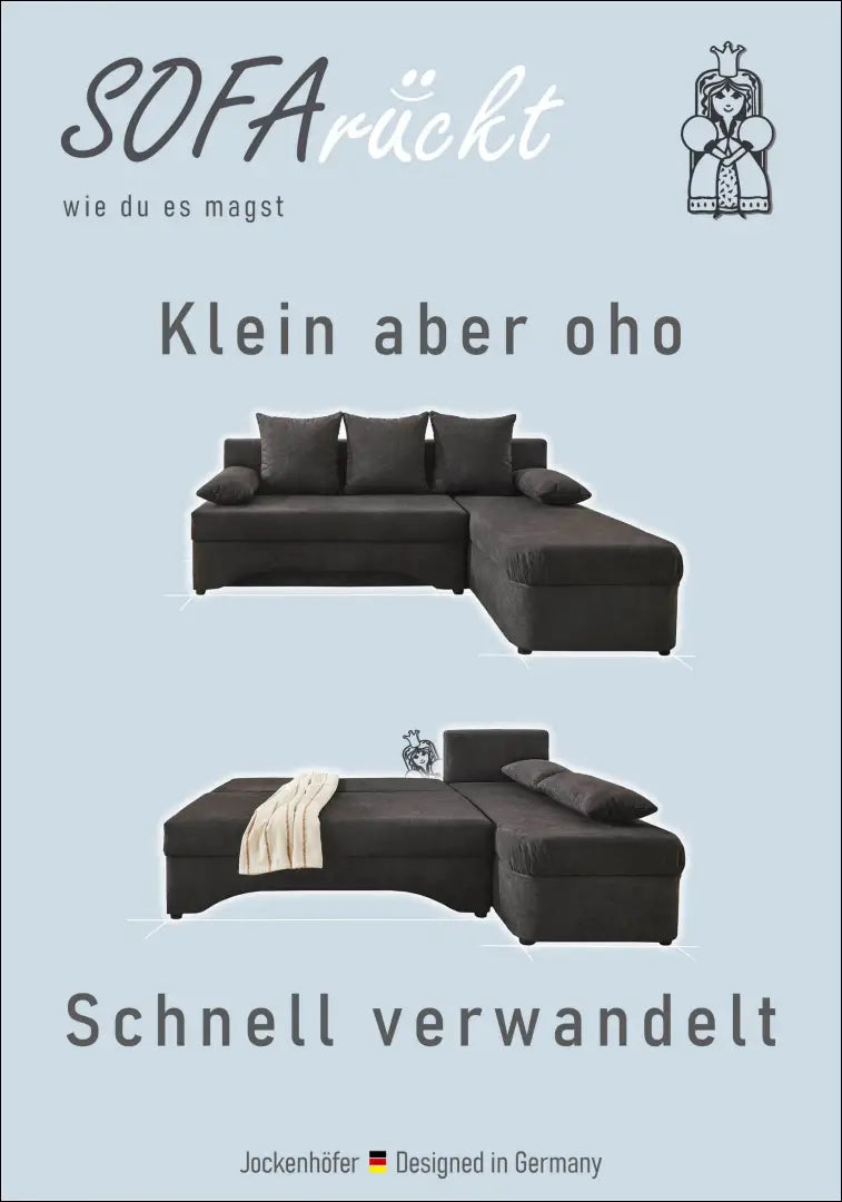 Kampinė sofa su miegama funkcija MI880 - €340 Save 50% __label:Pristatymas 1-2 d.d., color-pilka, kampai,