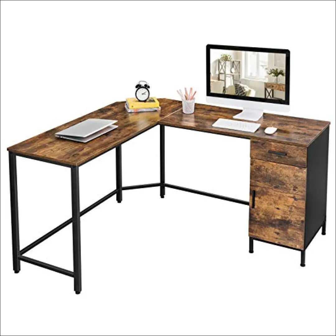 Kampinis darbo stalas BI215 - €297 Save 30% __label:Pristatymas 1-2 d.d., biuro-baldai, biuro-stalai, color-juoda,