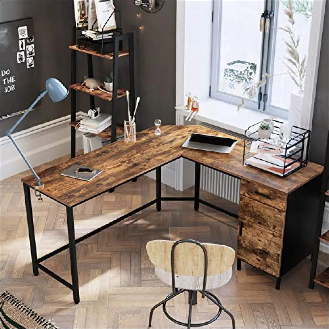 Kampinis darbo stalas BI215 - €297 Save 30% __label:Pristatymas 1-2 d.d., biuro-baldai, biuro-stalai, color-juoda,