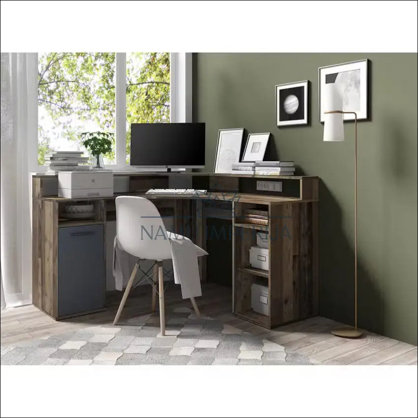 Kampinis darbo stalas BI254 €120 Save 50% 100 200, __label:Pristatymas 1 2 d.d., biuro baldai, stalai, color pilka €100