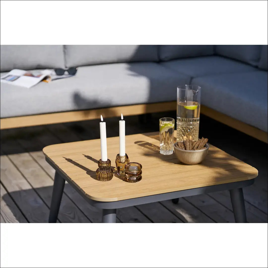 Kampinis lauko baldų komplektas aliuminis antracito pilka su pagalvėlėmis RD1120 - €1,491 Save 15% __label:Pristatymas