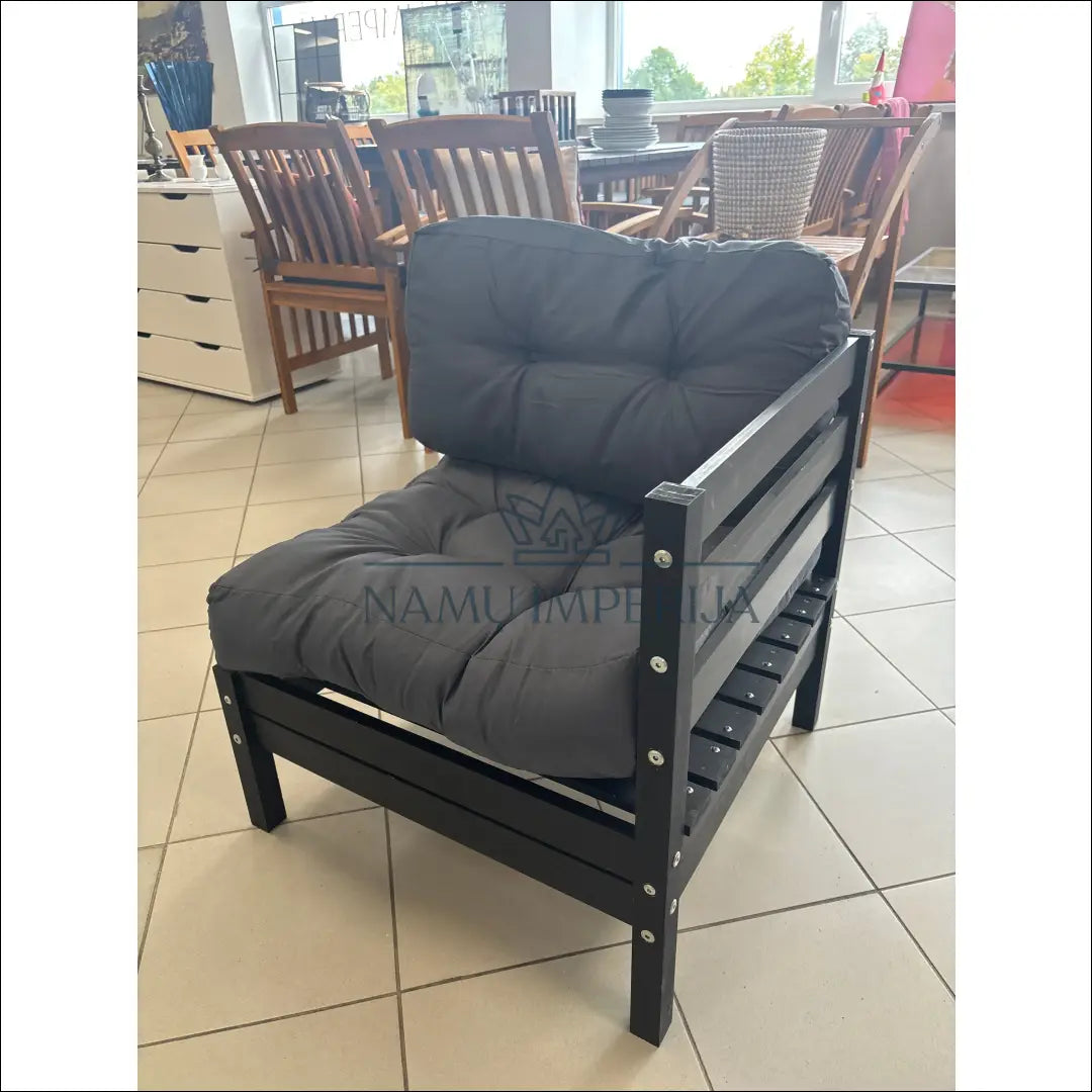Kampinis lauko fotelis LI785 €40 Save 50% 25 50, __label:Pristatymas 1 2 d.d., color juoda, pilka, baldai €25 to €50