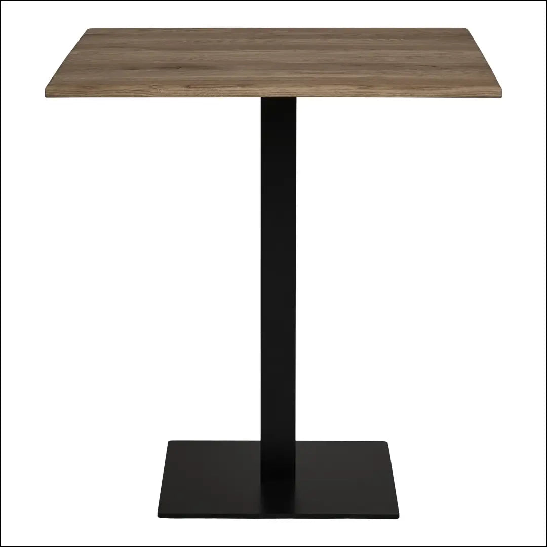 Kavinės staliukas rūkyto ąžuolo medienos juodo metalo pagrindas 70x70x75 cm RD453 - €373 Save 15% Café tables, Dūminė,