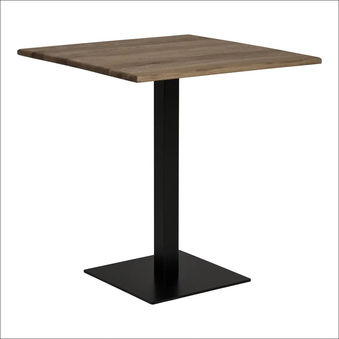 Kavinės staliukas rūkyto ąžuolo medienos juodo metalo pagrindas 70x70x75 cm RD453 - €373 Save 15% Café tables, Dūminė,