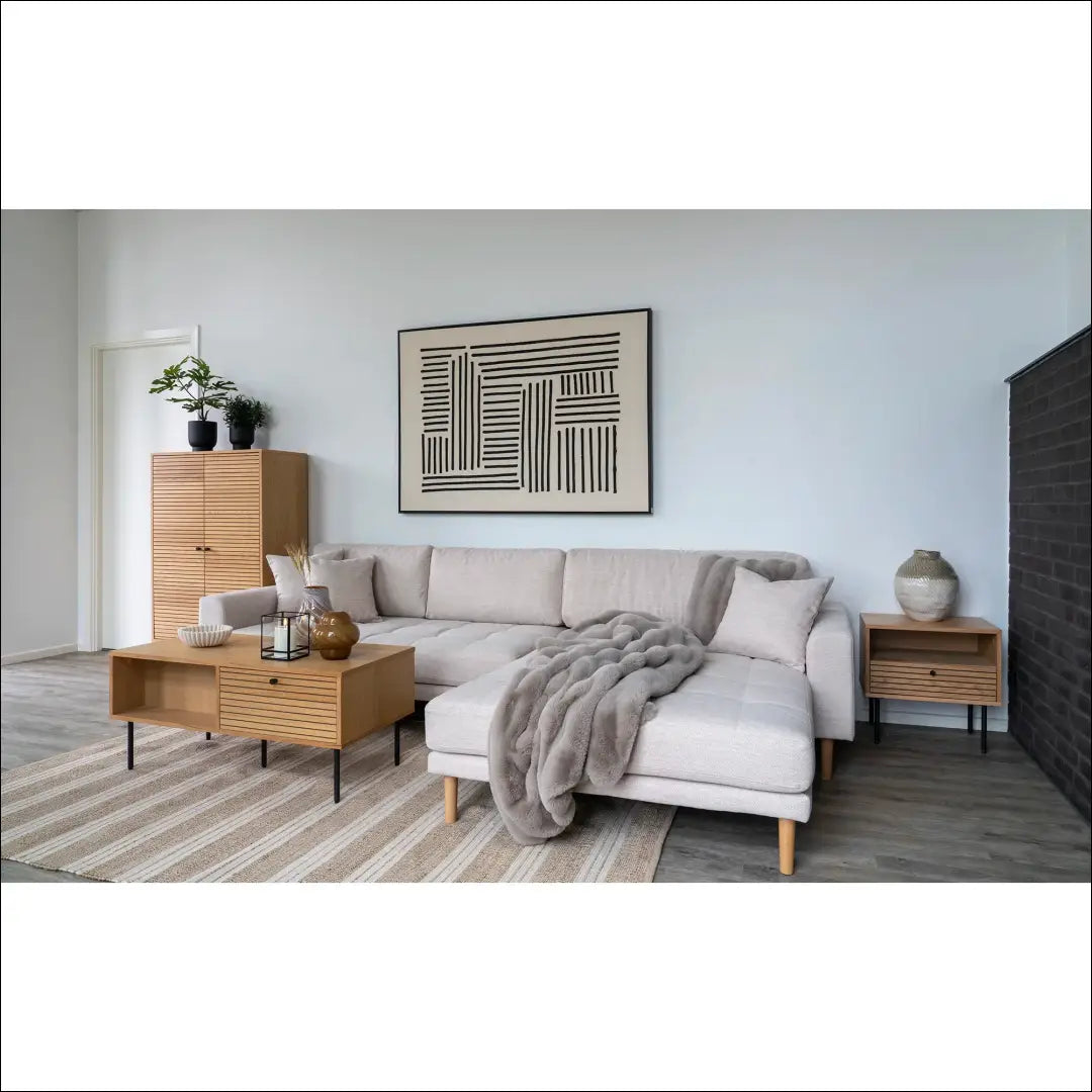 Kavos staliukas 2 stalčiai ąžuolo fanera natūralios spalvos juodos metalinės kojelės 50x100x45 cm RD337 - €259 Save 15%