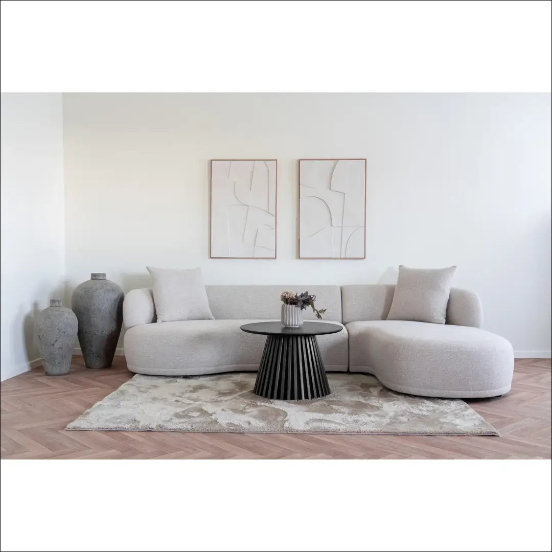 Kavos staliukas ąžuolo fanera juodas ø70x45 cm RD353 - €407 Save 15% __label:Pristatymas 5-14 d.d., Coffee tables,