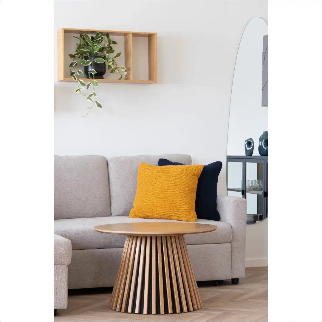 Kavos staliukas ąžuolo fanera natūralus ø70x45 cm RD351 - €390 Save 15% __label:Pristatymas 5-14 d.d., Coffee tables,
