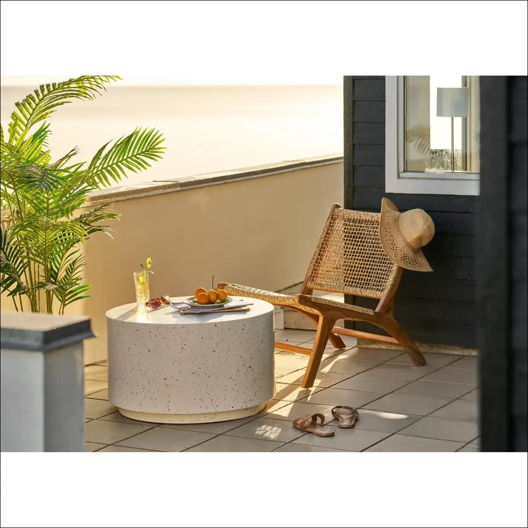 Kavos staliukas fibrozinis molis teraco imitacija ø70x40 cm RD1111 - €227 Save 15% Coffee tables, nordic, Off balta,