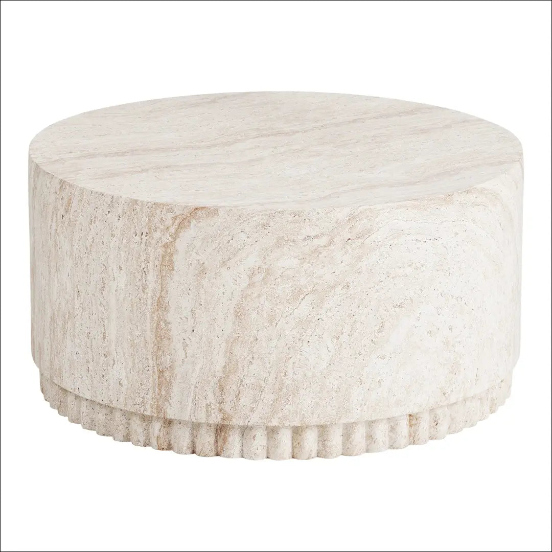 Kavos staliukas gofruotas pagrindas pluoštinis molis natūralus ø75x37 cm RD1110 - €242 Save 15% Coffee tables,